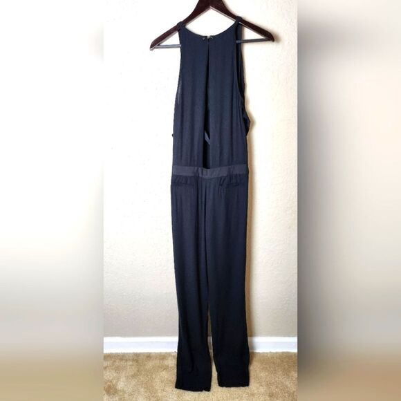 A.L.C. Joanna Wool Silk Blend Jumpsuit Womens Black Size 4 - Picture 2 of 8